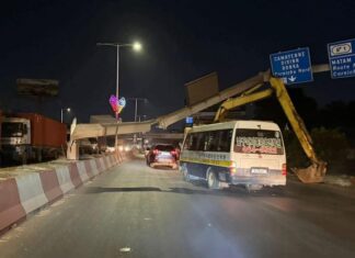 Pont 8 Novembre : un accident complique la circulation routière à Kaloum.
