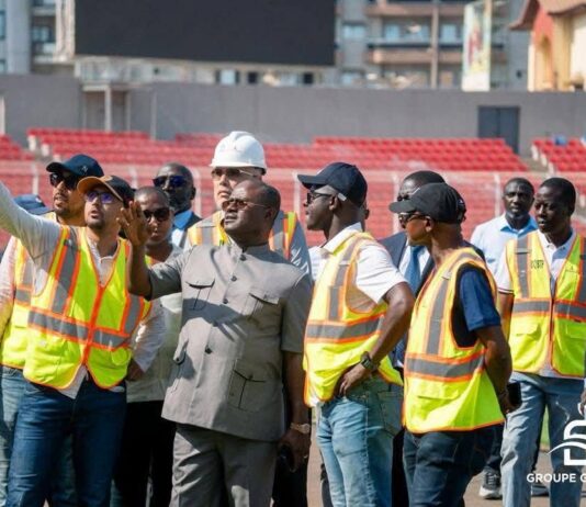 Stade du 28 Septembre : KPC constate l’avancée des travaux avant la phase décisive.