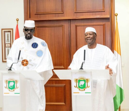 Côte d’Ivoire–Guinée : Ouattara et Doumbouya veulent donner un nouvel élan à leur coopération.