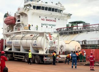 FAPGAZ-SA : Accostage d’un butanier de 730 tonnes au port Autonome de Conakry.