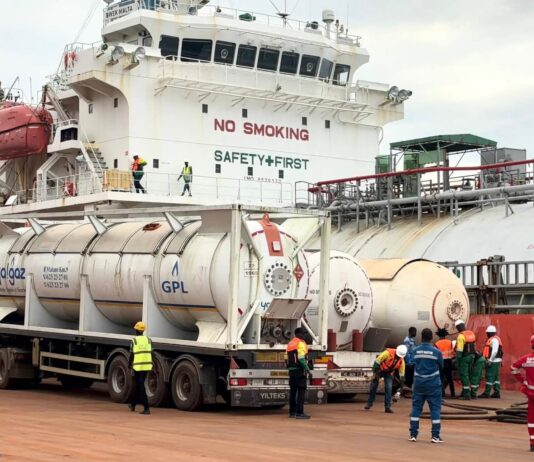 FAPGAZ-SA : Accostage d’un butanier de 730 tonnes au port Autonome de Conakry.